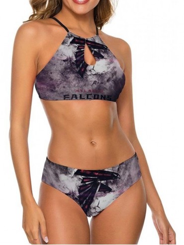 Sets Carolina Panthers Women's Sexy Swimwear Backless Push Bikini Set Two-Piece Swimsuit - Color1-26 - CP199I94HCQ $30.34