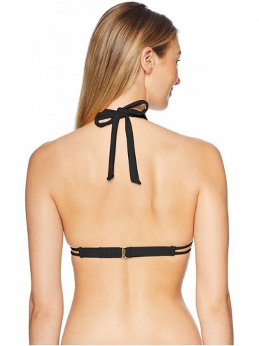 Tops Women's Marilyn Bra Sized Halter Bikini Top Swimsuit - Playa Stripe - CJ18GWHZWTZ $37.41