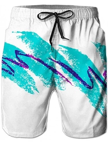 Trunks Mens Summer Swim Trunks 3D Graphic Quick Dry Funny Beach Board Shorts with Mesh Lining - Cup - CX18GLKRI0C $41.07