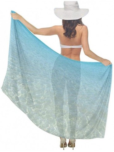 Cover-Ups Women Fahion Swimsuit Bikini Cover Up Sarong- Party Wedding Shawl Wrap - Hawaii Ocean - C519C6MZTOO $21.03