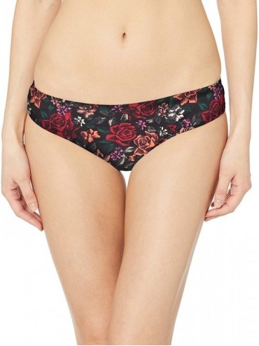 Tankinis Women's Reversible Wide Cheeky Hipster Bikini Bottom Swimsuit - Wild Rose - C518L6E7DU9 $9.88