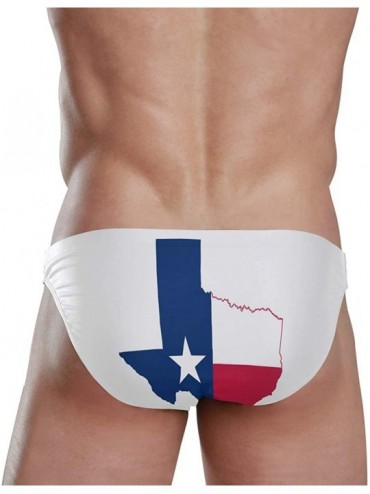 Briefs Mexico Flag Men's Swim Briefs Bikini Sexy Thong Swimsuit Board Surf Shorts Boxer Trunks Swimwear - Flag of Texas State...