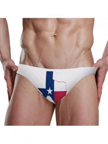 Briefs Mexico Flag Men's Swim Briefs Bikini Sexy Thong Swimsuit Board Surf Shorts Boxer Trunks Swimwear - Flag of Texas State...
