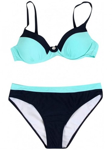 Sets Womens Padded Push up Bra Bikini Set Swimsuit Bathing Suit Swimwear Beachwear Beach Briefs Women 2019 New Orange - CB18R...
