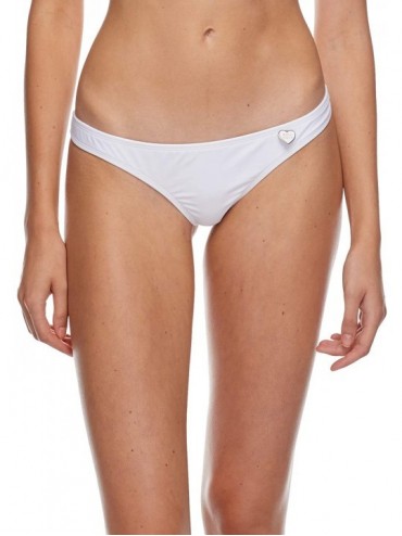 Tankinis Women's Smoothies Thong Solid Minimal Coverage Bikini Bottom Swimsuit - Snow - C218HW8GNTK $60.88