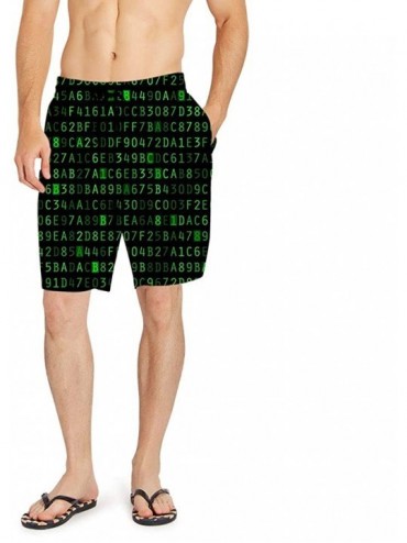 Trunks Mens Swim Trunks 3D Print Quick Dry Swimwear Summer Casual Athletic Beach Short Bathing Suits with Pockets - Letter - ...