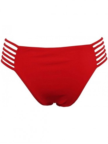 Bottoms Women's Mermaid Bandeau Push Up Bikini top Bikini Swimwear(FBA) - B-red - CZ187ACRIQS $18.02