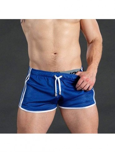 Briefs Mens Swimming Trunks Briefs Drawstring Quick Dry Square Shorts Athletic Swimwear Bathing Suit for Men Swimsuit - Blue ...