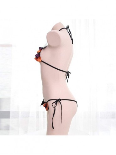 Sets Women's Two Piece Japanese Anime Triangle Bikini with Tie Side Bottom Sexy Lingerie Set - 13 - CN18ZTG0R0T $16.42