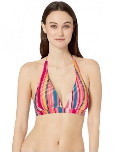 Tops Women's Halle Plunge Halter Bikini Top Swimsuit - Bungalow Stripe - C418ICCZU8W $45.99