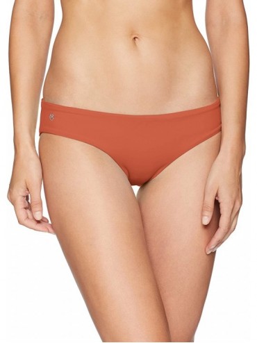 Tankinis Women's Sublime Reversible Hipster Cut Bikini Bottom Swimsuit - Mandarin Orange/Orange Stripe - CD18L8N6ID2 $22.86