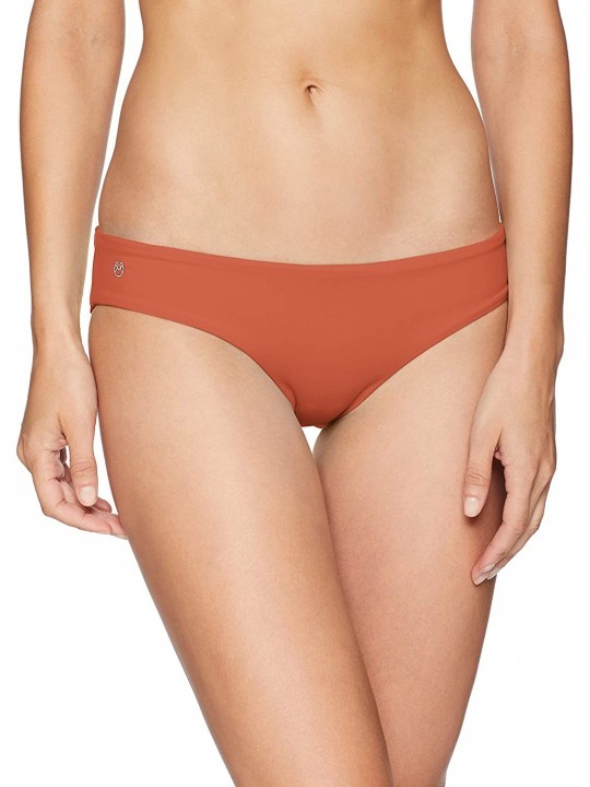 Tankinis Women's Sublime Reversible Hipster Cut Bikini Bottom Swimsuit - Mandarin Orange/Orange Stripe - CD18L8N6ID2 $22.86