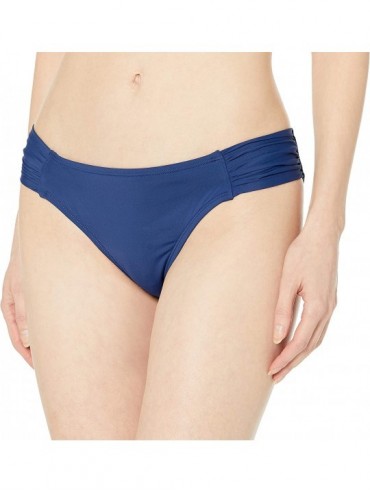 Tankinis Women's Side Tab Basic Bikini Swim Bottom - Navy - C418ZRK0NQI $34.45