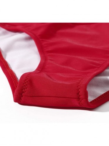Sets Women Stripe Wrap Top High Waisted Bikini Twist Two Piece Swimsuit - Solid-red - CM1906CZ39Q $25.29