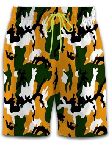 Board Shorts Colorful Camouflage Men's Fashion Printing Leisure Beach Shorts Comfortable Beach Pants - Color-1 - CC19CGI5Z99 ...