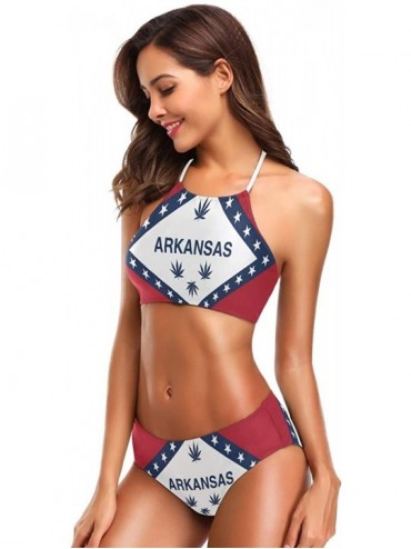 Sets Flag of Greece Bikini Swimwear Swimsuit Beach Suit Bathing Suits for Teens Girls Women Flag of Arkansas Marijuana - C418...