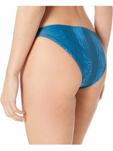 Bottoms Women's Tropic Line Full Bikini Bottom - Jade Blue - CW12MH3GHER $26.46