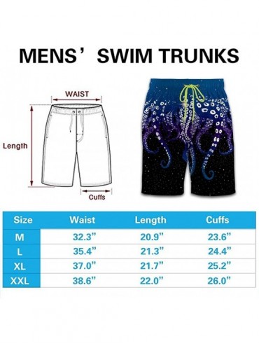 Board Shorts Men's Swim Trunks Hawaiian Beach Shorts Quick Dry Sport Surfing Board Pants - American Stripe Star Palm Tree - T...