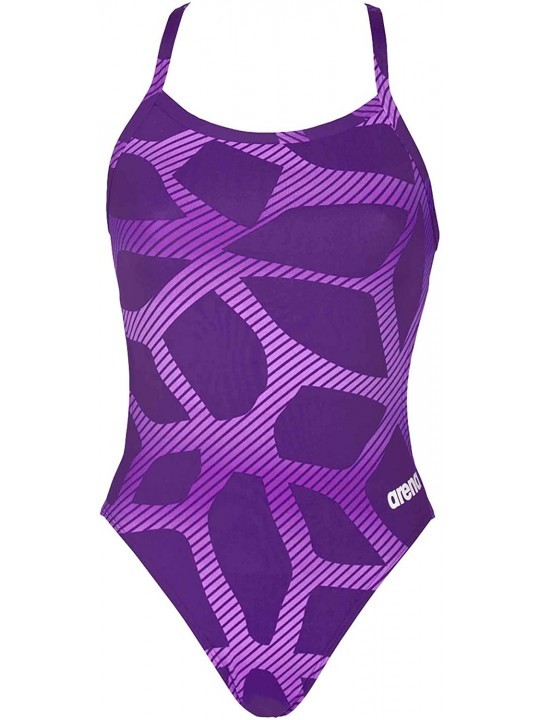 One-Pieces Womens Spider Challenge Back MaxLife One Piece Swimsuit - Spider Purple - CG187K237AA $21.27