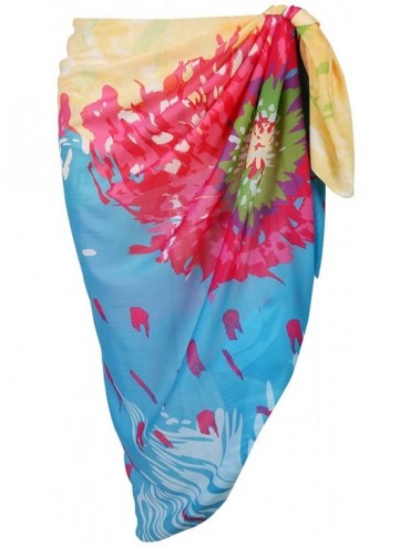 Cover-Ups Womens Swimwear Chiffon Printed Cover up Beach Sarong Pareo Bikini Swimsuit Wrap - 36 (57"*55") - C518DWIS39R $15.28