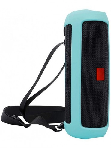 Tankinis Portable Carry Sleeve Silicone Case Cover Carabiner for JB-L FLIP 5 Bluetooth Speaker - Blue - CJ18A995M4L $9.33