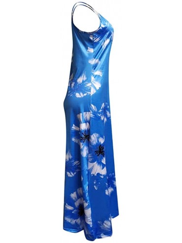 Cover-Ups Women's Spaghetti Strap Cami Maxi Dresses Sleeveless V-Neck Summer Casual Loose Long Dress Irregular Beach Sundress...