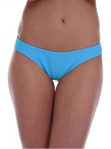 Tankinis Sexy Women's Brazilian Bikini Bottom Thong Style - Made in EU Lady Swimwear 501 - Dark Turquoise - C8195LR8008 $16.34