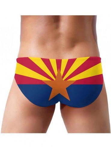 Briefs Men's Swimwear Briefs Swim Trunk Sexy Soft Triangle Thong Bikini Swimsuit Croatia Flag - Arizona State Flag 15 - C519C...