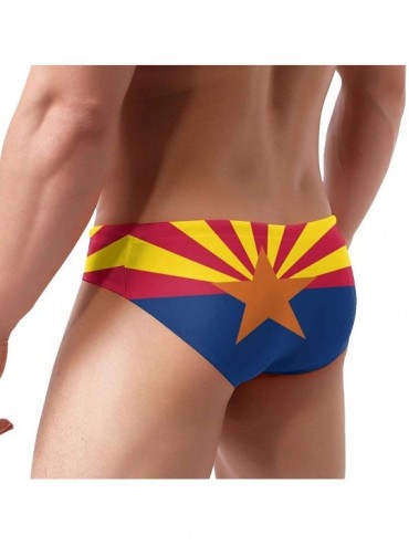 Briefs Men's Swimwear Briefs Swim Trunk Sexy Soft Triangle Thong Bikini Swimsuit Croatia Flag - Arizona State Flag 15 - C519C...
