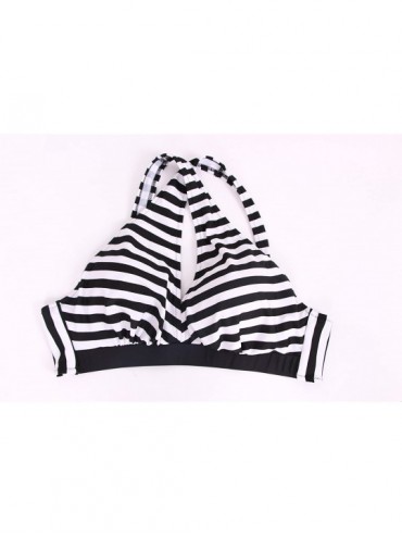 Sets High Waisted Floral Bikini Front Cross Tribal Ladies Plus Size Swimwear - Zebra - CF12GJ87DJT $20.60