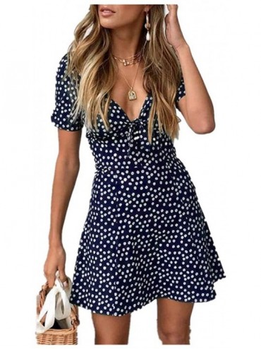 Cover-Ups Women Tunic Tops Dress Lady Outfit Evening Party Mini Dress - A-navy - CK18Q07TI9L $37.32