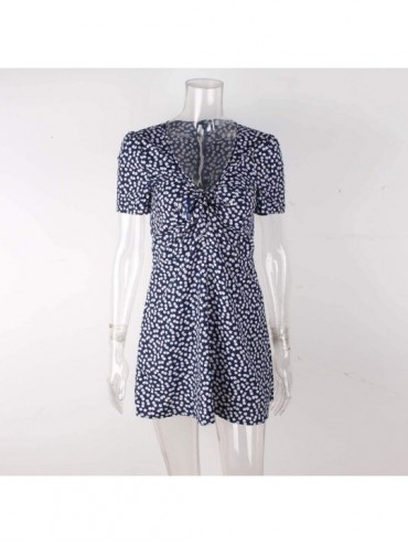Cover-Ups Women Tunic Tops Dress Lady Outfit Evening Party Mini Dress - A-navy - CK18Q07TI9L $20.84