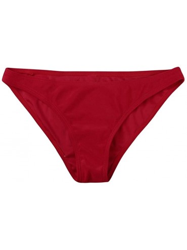 One-Pieces Womens Strapless Two Piece Bikini Swimsuit Swimwear Bathing Beach Suit Plus Size - Red - CJ18TT3DRM7 $13.13