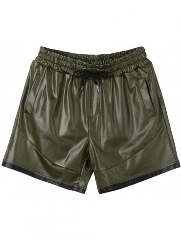 Trunks Sports Solid Shorts Basic Workout Fitness Gym Bodybuilding Casual Underwear Shorts - Green - CY18RQY88XY $40.04