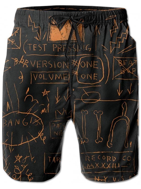 Board Shorts Jean-Michel Basquiat Men's Summer Beach Surf Board Shorts Swimming Trunks Casual Short Pants - CW18SZR3S2Y $21.04