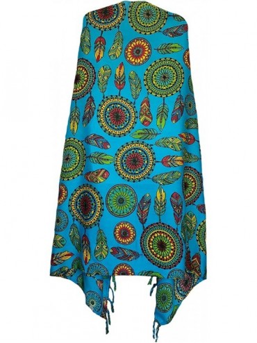 Cover-Ups Sarong Wrap from Bali Your Choice of Design Beach Cover Up - Dreamcatcher Turquoise - CO197A43I4D $16.89