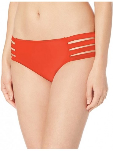 Bottoms Women's Active Multi Strap Hipster Bikini Bottom Swimsuit - Active Tangelo - CL18KHGN3QX $63.23