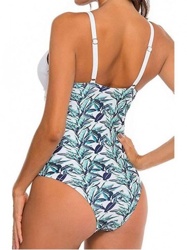 Racing Vintage Swimsuit Cover Ups for Women Bikini Set One Piece Swimwear Adjustable Push Up Swimsuit Bathing Suit White - C7...
