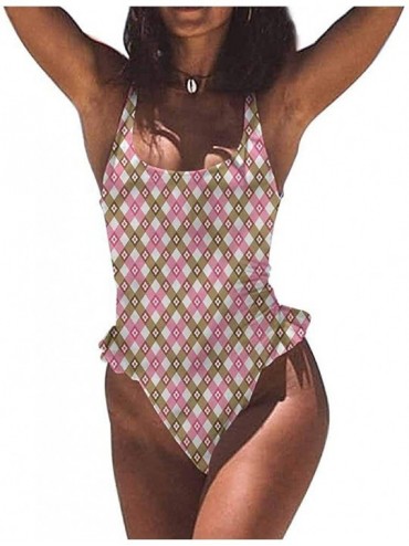 Bottoms Sexy Swimwear Floral- Baroque Roses Fits All Different Body Types - Multi 05-one-piece Swimsuit - C819E7KMHI3 $61.38