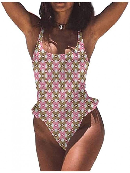 Bottoms Sexy Swimwear Floral- Baroque Roses Fits All Different Body Types - Multi 05-one-piece Swimsuit - C819E7KMHI3 $29.88