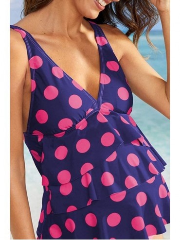 One-Pieces 2020 Sale Maternity Swimsuit Set Cute Comfort Dot Print Wave Point Monokini Deep V Neck Swimwear Beachwear - CM194...