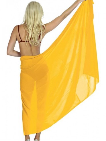 Cover-Ups Women's Sarong Wrap Swimwear Cover Up Beach Skirt Yoga Mats Full Long B - Autumn Yellow_t239 - CY124L6K6QX $7.96