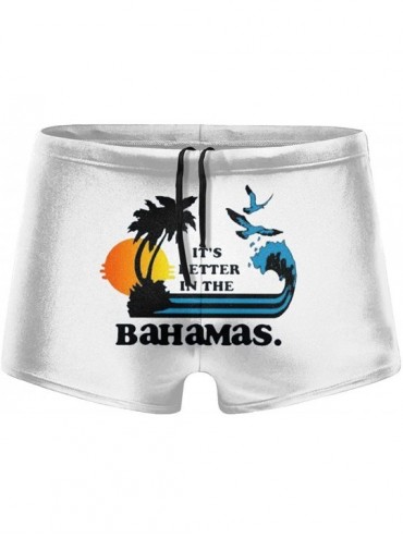 Briefs It's Better in The Bahamas Men Swimwear Basic Long Swim Boxer Trunks Board Shorts Swimsuits - CM1933EG7MZ $50.92