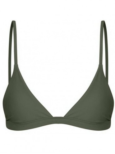 Sets Summer Tops for Women- Women Push-Up Padded Bikini Top Bandeau Swimwear Swimsuit Beachwear - Army Green - C61987E3XG8 $2...