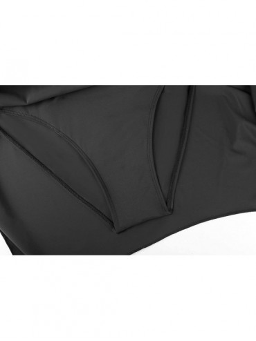 One-Pieces Women's 1 Piece Swimsuit Plus Size Bathing Suits for Women Tummy Control Swimdress - Black 02 - C418NRL8L6Y $26.06