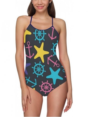 One-Pieces Tropical Sea Ocean Unique One Piece Swimsuit Swimwear Bathing Suit for Women Juniors (XS-3XL) - Multi 12 - CY18ECZ...