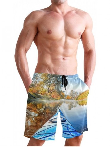 Board Shorts Men's Quick Dry Swim Trunks with Pockets Beach Board Shorts Bathing Suits - Kayaking Beach - C3194S4XKQW $23.43