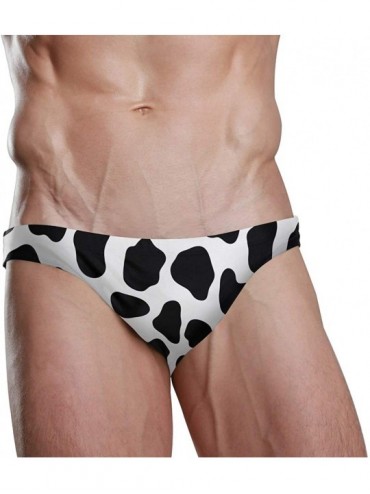 Briefs Mens Swim Briefs Trunk Rainbow Scale Athletic Swimsuit Beach Shorts Board Triangle Bikini Swimwear - Milk Cow Texture ...
