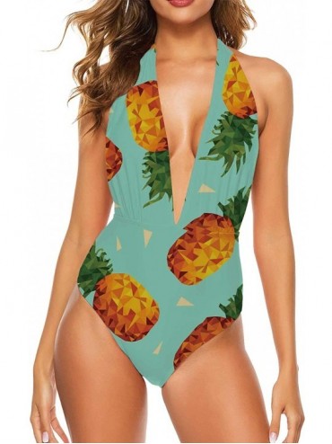 Racing Silhouette of A Dog.of Dachshund.Hand Dr High Waisted Beach Sport Swimsuit L - Color 19 - CM190OM0Z74 $39.64