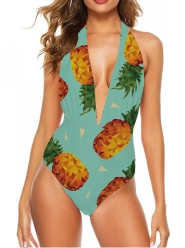 Racing Silhouette of A Dog.of Dachshund.Hand Dr High Waisted Beach Sport Swimsuit L - Color 19 - CM190OM0Z74 $68.90